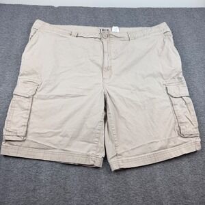 True Nation Cargo Shorts Men's 48 Tan Ripstop Cotton Blend Casual Utility Hiking